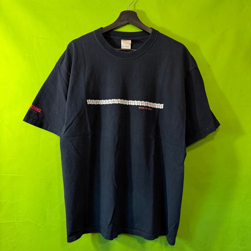 Vintage 90s Danzka Vodka Made To Chill Shirt Fruit of the Loom Lofteez Black XL
